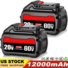 1/2x For DEWALT FLEXVOLT 20V/60V 9.6Ah/12 Ah MAX Li-Ion Battery DCB609-2 DCB612