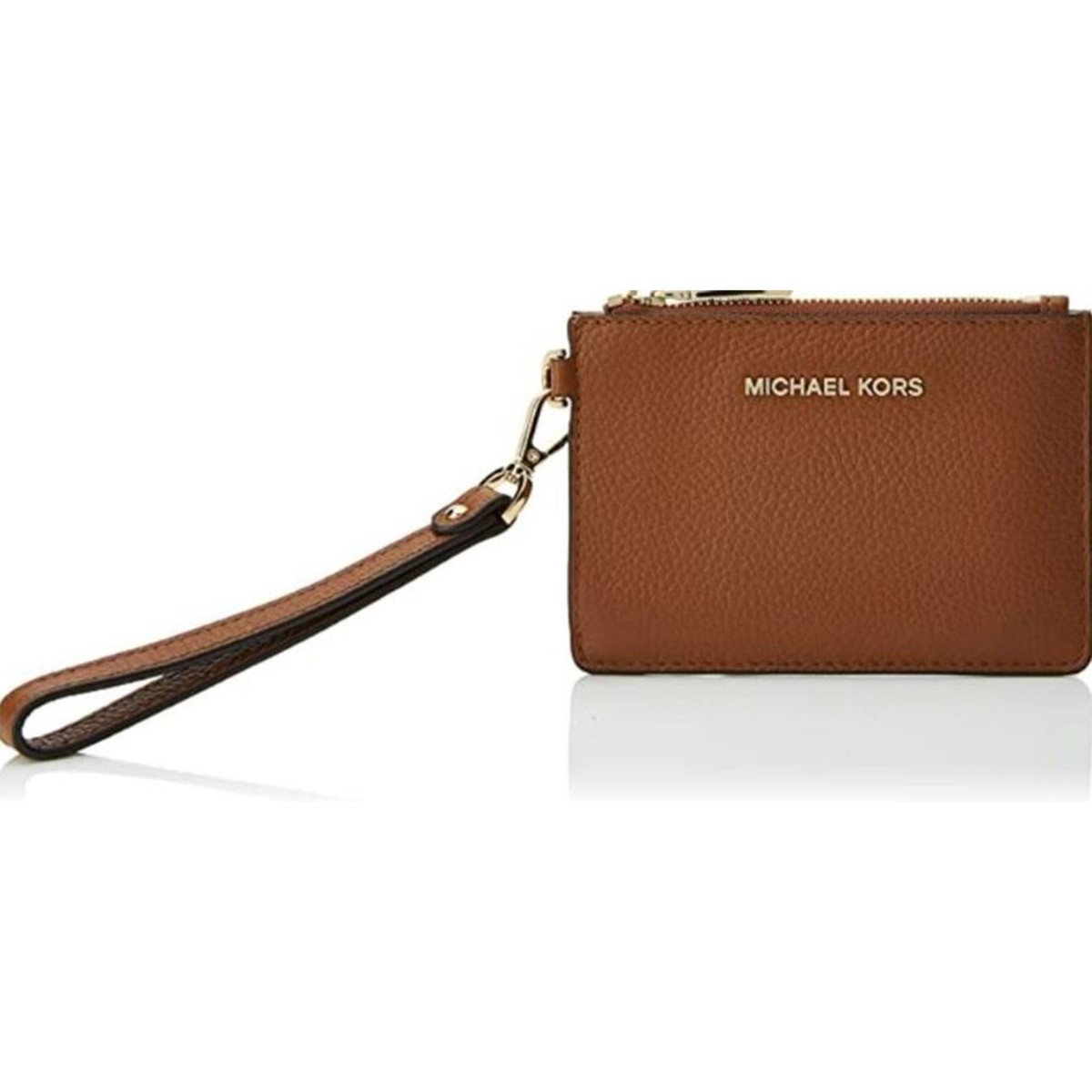 マイ・ゴール Michael Kors Mercer Leather Card Small Coin Purse Wristlet; Lt