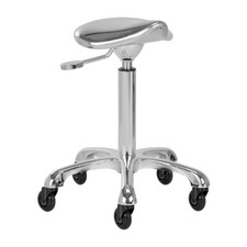 Hocker Rollhocker Kosmetikhocker Friseurhocker Gabbiano Fine Silber Roll Speed