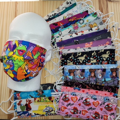 Maschera Viso Personaggio Disney | 100% Cotone | Regolabile | Lavabile in Lavatrice-Asciugabile - Foto 11 di 68