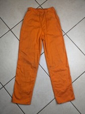 Vtg 1960's Cole of California Orange Denim Pants Size 12 High Waist Straight Leg