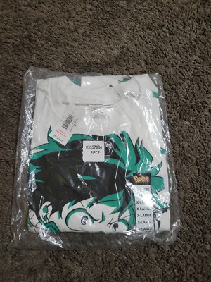 My Hero Academia Deku white tee Size XL Spencer's NWT