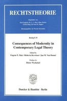 Consequences Of Modernity In Contemporary Legal Theory. Jan M. Van Dunné