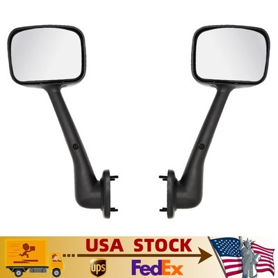 Chrome Hood Mirrors L+R Pair Replacement For Freightliner Cascadia 2008- 2016