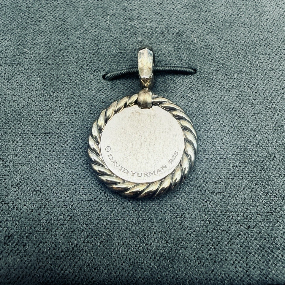 David Yurman Pavé Diamante Plata Esterlina Inicial “L” Potenciador Colgante Dije Nuevo Foto 2 de 4