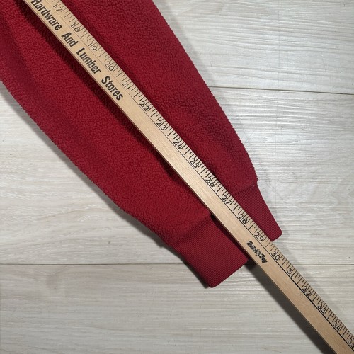Polo Ralph Lauren Mens M Quarter 1/4 Zip USA Flag Spellout Red Fleece Pullover - Picture 8 of 10
