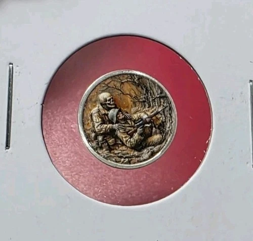 Warmonger - 1 Gram .999 Fine Pure Silver Colorized Mini Round Bar Coin Ingot