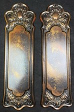 Penn Lucy Roma 1895 Push Plates Copper Finish Victorian