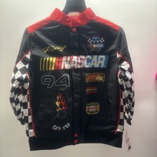Nascar Boy's Snap Button Graphic Bomber Jackets Quilted Inside Size 8 NWT