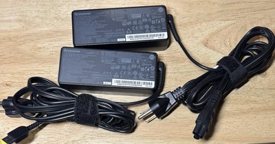Lot Of 2 90W Genuine Lenovo  20V 4.5A Laptop Charger AC Power Adapter Square Tip