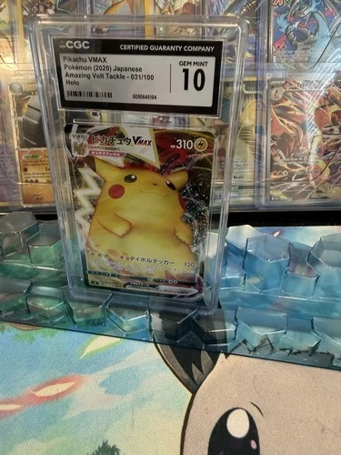 Pikachu VMAX CGC 10 Gem Mint Japanese VMAX Climax 046/184 Pokémon Holo