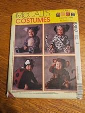McCall's 8897 Toddler 2 Monkey/Koala Bear Hallween costume sewing pattern uncut