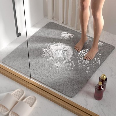 Square Shower Mat Set 2 Piece, Super Non Slip Shower Mats for Inside Shower,