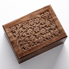 Cremation Urn for Human Ashes   Wooden Memorial Funeral Box  Burial Keepsake...