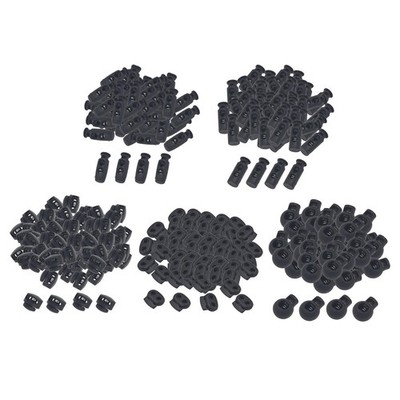 100 STCK. Profi Schnurschloss, Zum Selbermachen Feder Knebel Stopper, Schlüsselband Schnur Kordel