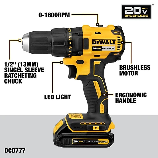 [BIG SALE] DEWALT 20V MAX Brushless Drill & Impact Driver Kit DCK277D2 alternate view 5