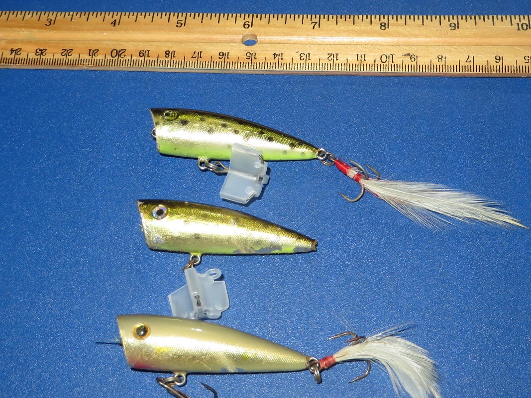 Lot of 3 Lobina Rico Topwater Lures Gold Chart - Image 2