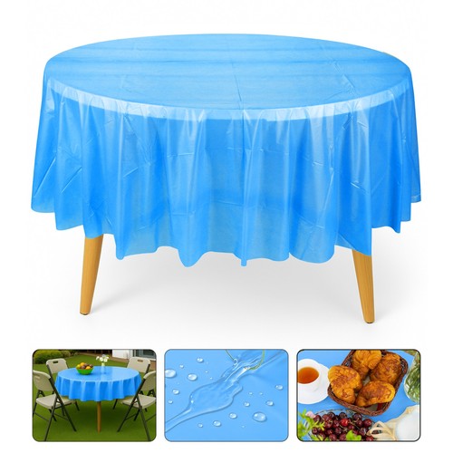 Plastic Table Cover Cloth Wipe Clean Party Tablecovers Cloths Round or Rectangle - Picture 164 of 202
