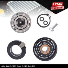 A/C AC Compressor Clutch Kit Coil Pulley Plate For Ford F-150 2002-2003 5.4L V8