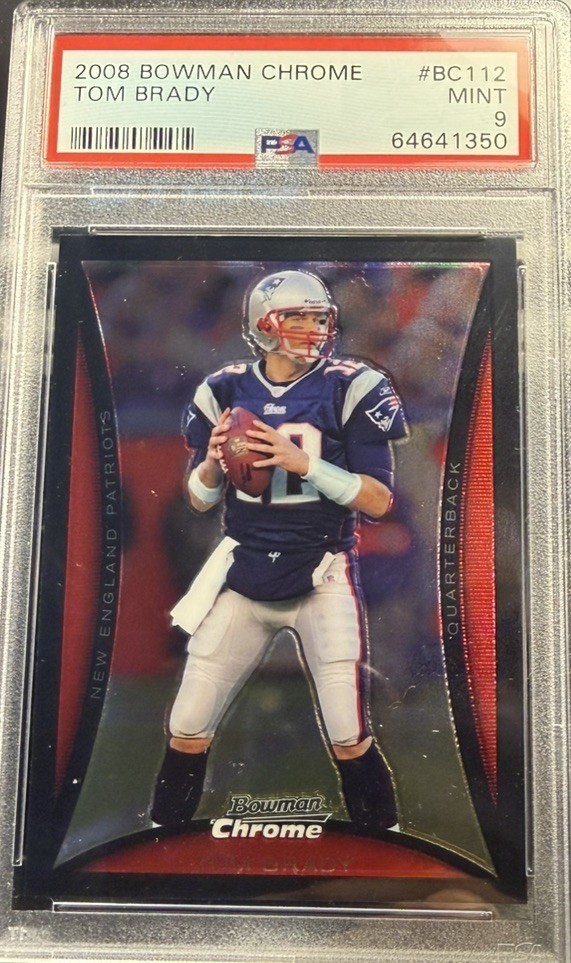 2008 Bowman Chrome #BC112 Tom Brady New England Patriots PSA 9