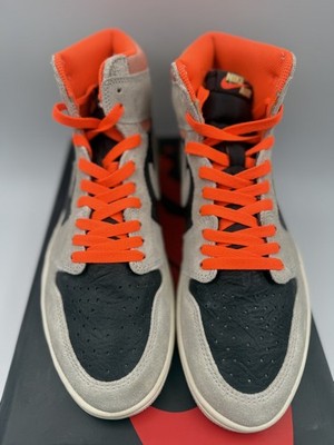 Air Jordan 1 Retro OG High Neutral Grey/Orange 555088-018 Size 10