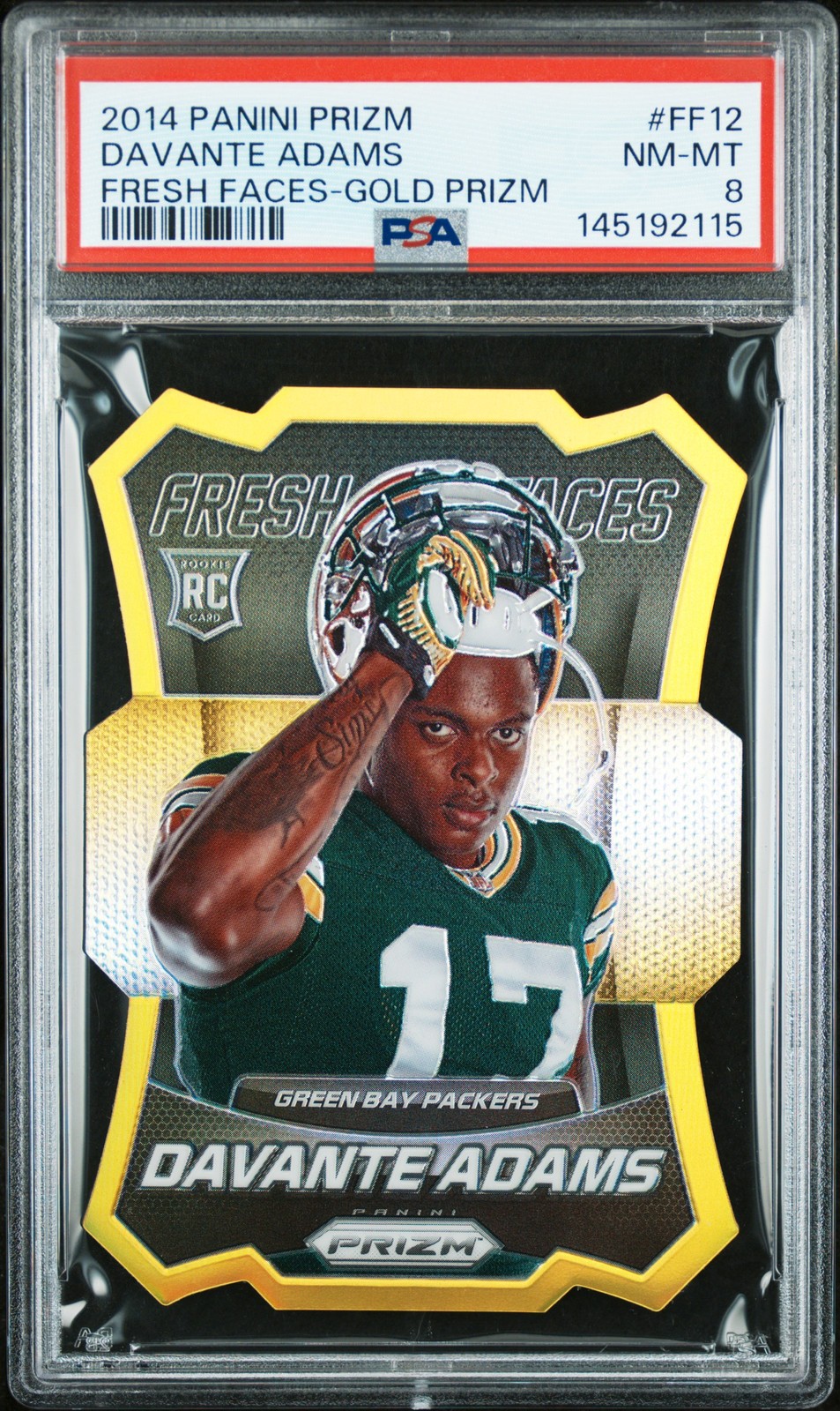 Davante Adams Panini Prizm Fresh Faces #FF12 Gold Prizm