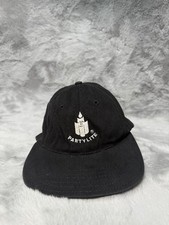 Vintage University Hat Cap Black Party Lite Strap Back Made In The USA Adjust
