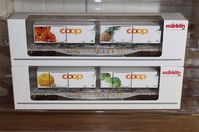 Märklin 47462 2 Containertragwagen COOP SBB BLS
