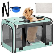CshidWorld Cat Carriers for Large Cats up to 25LB, Large Cat Carrier with a Bowl