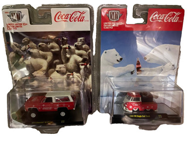 2022 M2 Machines Coca Cola Christmas Holiday BEARS 1974 BLAZER & 1960 VW TRUCK