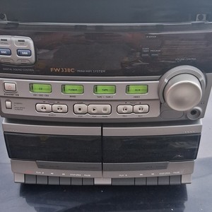 Philips FW338C Mini HiFi System 3-CD Changer AM/FM Cassette RCA In Silver/Black