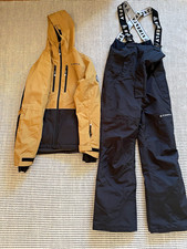 Firefly Skianzug Set Skijacke & Ski-Latzhose 176 beige/schwarz wasserdicht
