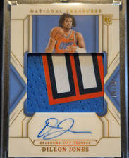 Panini National Treasures Rookie Patch Auto Gold /20 Dillon Jones Thunder