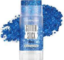 Blue Body Glitter Stick, Rave Carnival Accessories Chunky Sequins Face Glitter,