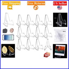 12 Packs Clear Acrylic Small Display Stands for Cards Collectibles