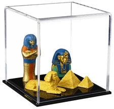 Acrylic Clear Table Top Display Case - Small Square Box 4" x 4" x 4" (A057-DS)