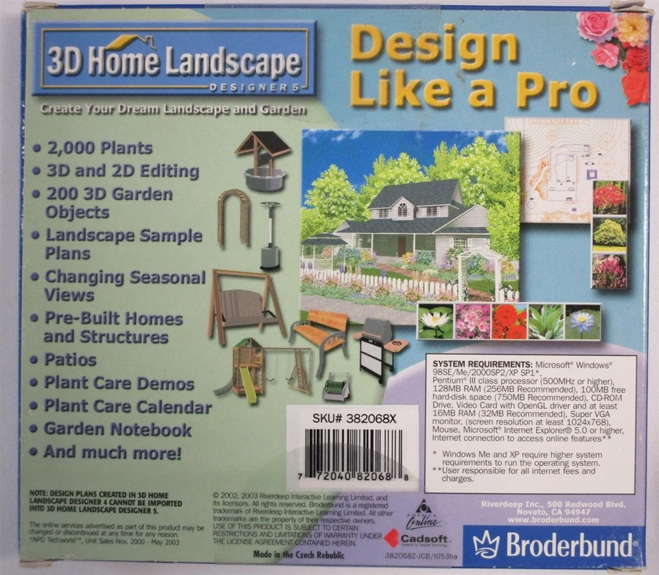 Software PC 3D Home Landscape Designer 5 NEW SEALED Jewel - Image 2 of 2