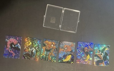 1992 SPIDER-MAN TODD MCFARLANE ERA Comic IMAGE 6 PRISM INSERT Card SET STAN LEE