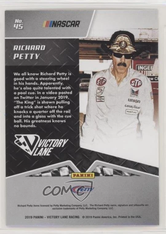 2019 Panini Victory Lane Richard Petty #45 HOF - Image 2 of 2