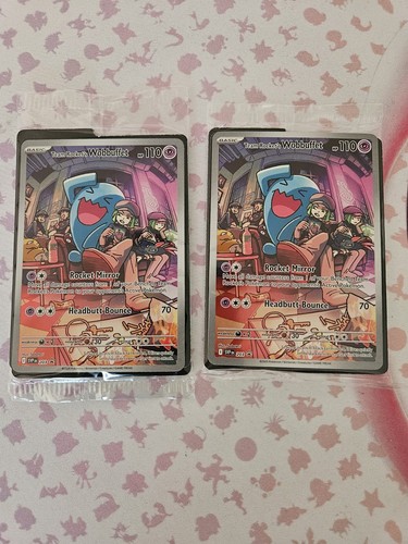2 x Team Rocket's Wobbuffet 203- Black Star Promo- Holo - Sealed with Dividers