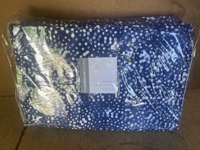 Crate & Barrel Queen Sheet Set Tallulah Blue Dot 310 Thread Count Cotton C07