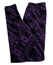 LuLaRoe Leggings OS One Size PURPLE HALLOWEEN Stripe TIE DYE Line Stretch Waist
