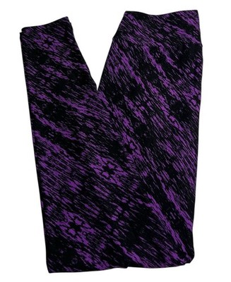 LuLaRoe Leggings OS One Size PURPLE HALLOWEEN Stripe TIE DYE Line Stretch Waist