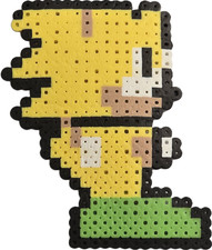 Custom Made Perler Bead Yellow Sonic The Hedg...