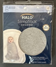 Halo Sleepsack Swaddle 3-6 Months Small Soft 100 Cotton Unisex Gray NEW