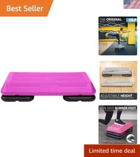Circuit Size Exercise Step Platform with 4 Risers for Total-Body Fitness