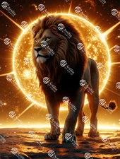 Digital image picture photo wallpaper background Majestic Lion Digital Download