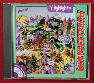 Highlights Puzzlemania (Windows PC, CD-ROM, 1996) - CIB - RARE - VG