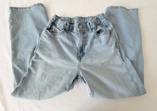 Uniqlo Kids Wide Straight Jeans - Light Wash - Size 9-10 140 