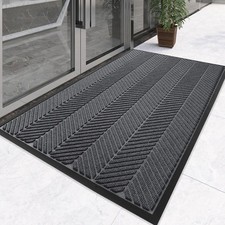 Large Entrance Door Mat 120x180cm Non Slip Washable Thickness of 0.8CM Grey